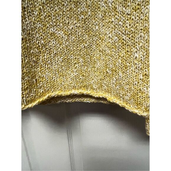 Eileen Fisher Yellow & White Shaw Collar Single Button Cardigan Sweater sz S EUC - Picture 7 of 9